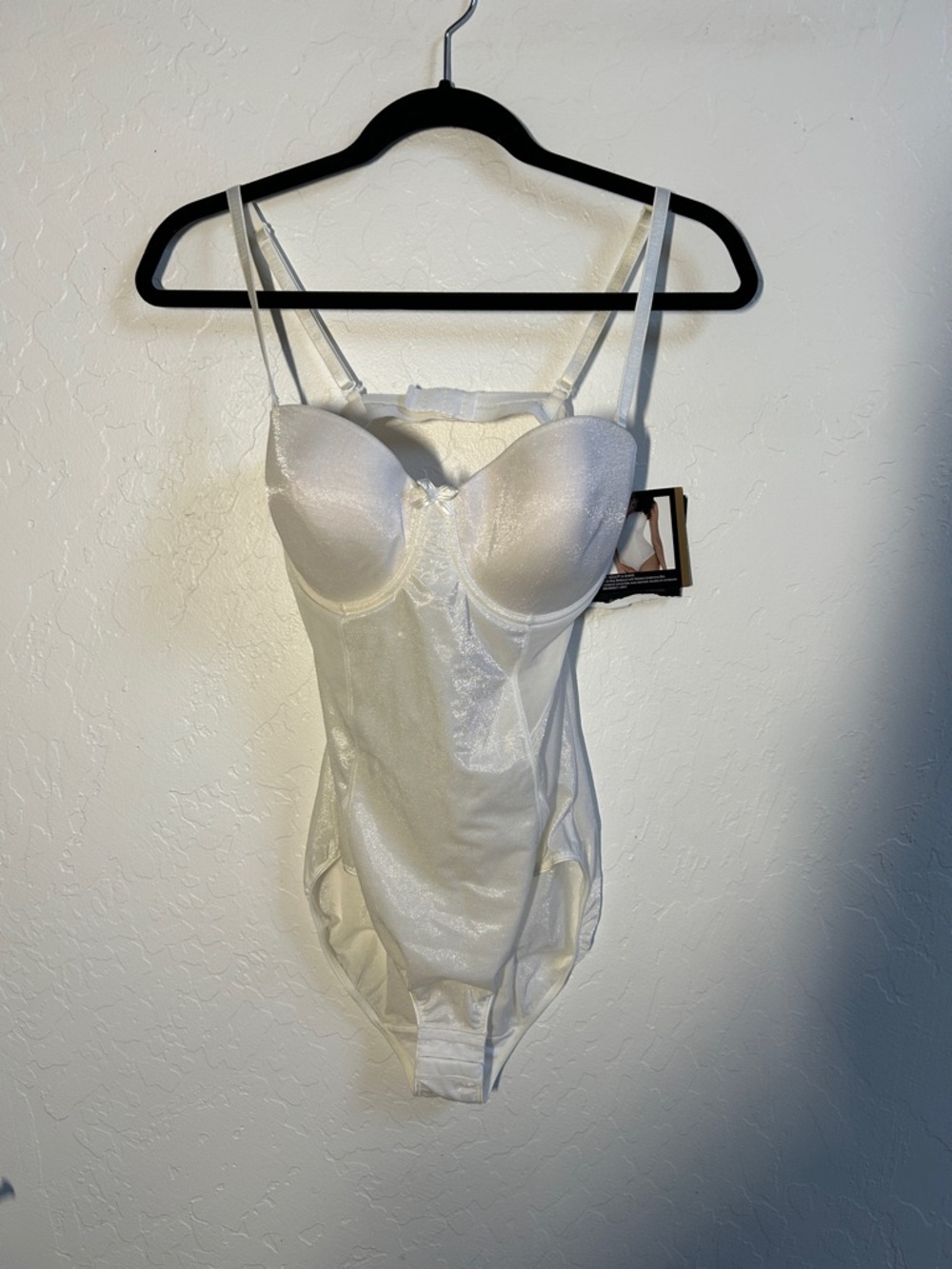 NWT White Sculpt & Shape Multi-way Sheer Bodysuit With Molded Underwire Cups